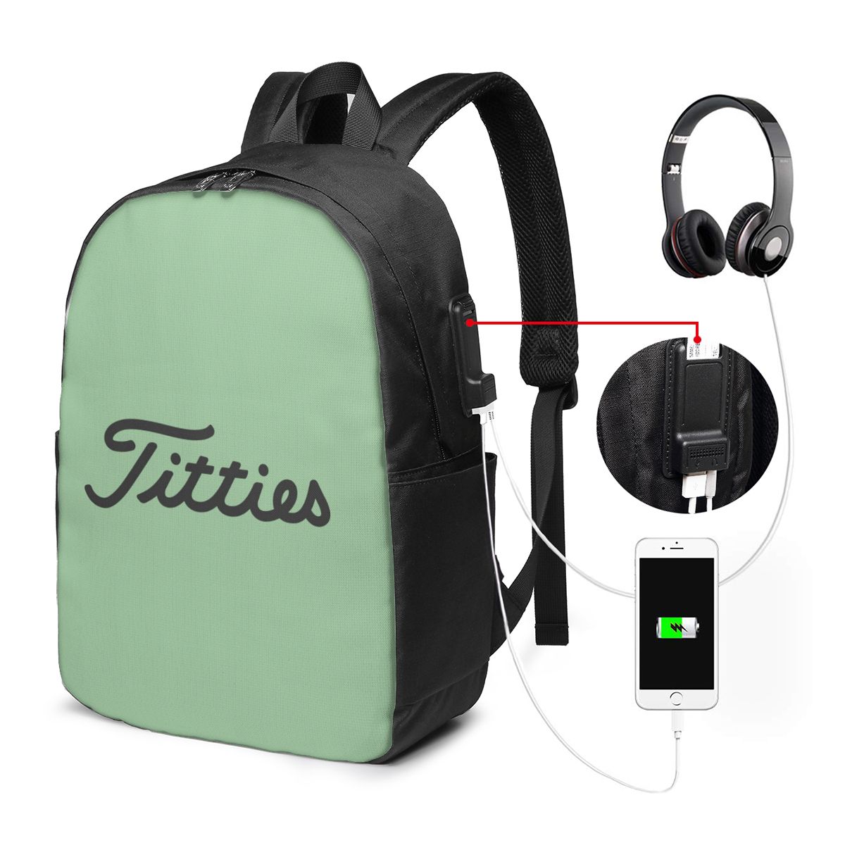 Titties Golf Ball Backpack Tra - Laptop Bag review and price